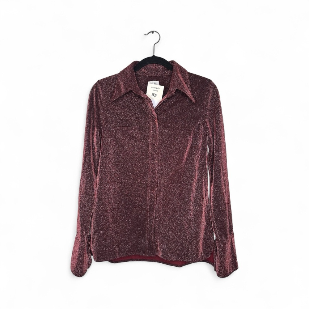 Elegant Burgundy Button Down Shirt for Women